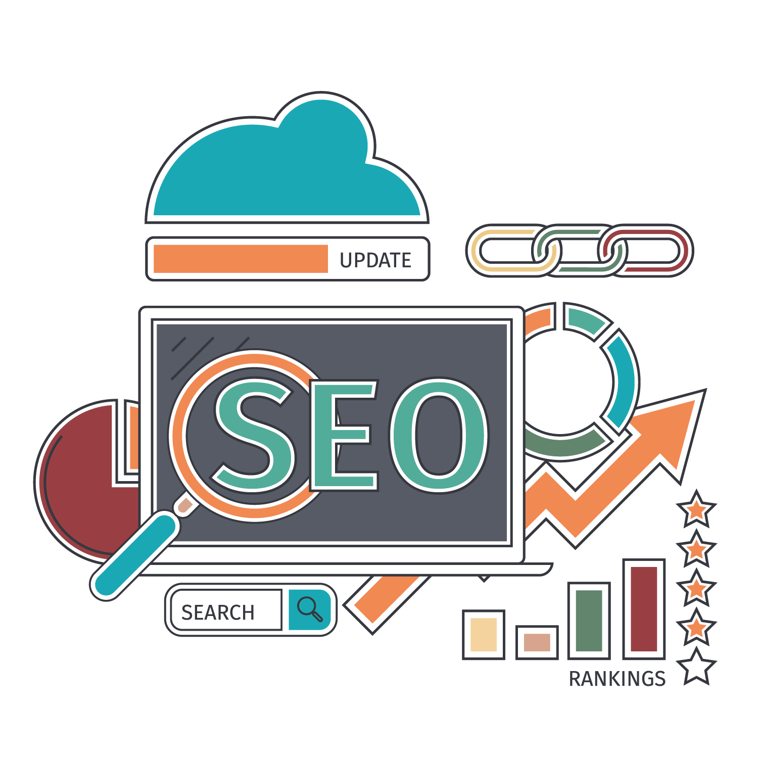 Search engine optimization stock illustration icon seo internet business icon picture ce1d1d12548a7b26bbb82d02d157420b